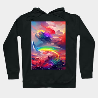 ABSTRACT RAINBOW BEFORE THE RAIN Hoodie